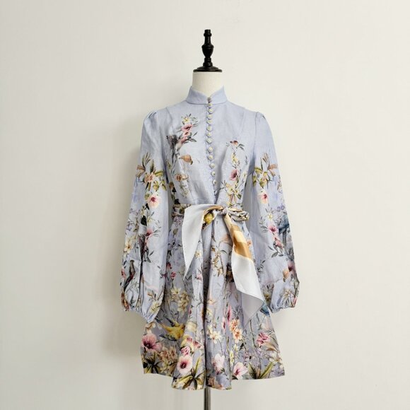 Zimmermann Rebellion Blue Aviary Mini Dress - Picture 5 of 12